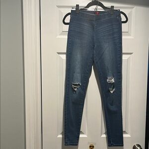 Jennifer Lopez Distressed Blue Skinny Jeans